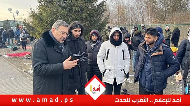 وصول طلبة وفلسطينيين من سومي الأوكرانية إلى وارسو البولندية