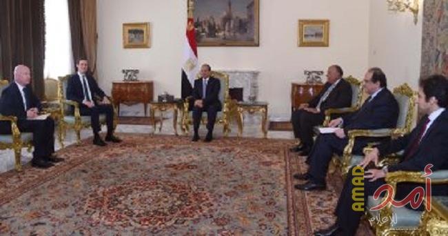 السيسي بحث مع كوشنر وغرينبلات إحياء عملية السلام: ندعم تسوية شاملة وعادلة للقضية الفلسطينية