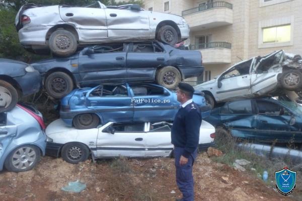 اتلاف 241 مركبة غير قانونية في جنين