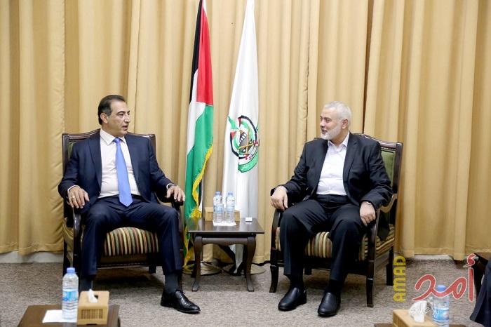 هنية يستقبل العالم الفلسطيني "مجلي" ويبحثان التطورات حول أوضاع غزة
