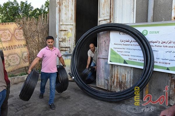 إتحاد العمل الزراعي بغزة يبدأ توزيع شبكات ري للمزارعين في كافة محافظات قطاع غزة