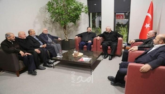 خلال جولته الخارجية.. هنية يصل تركيا ويلتقي عدداً من قيادات حماس - صور