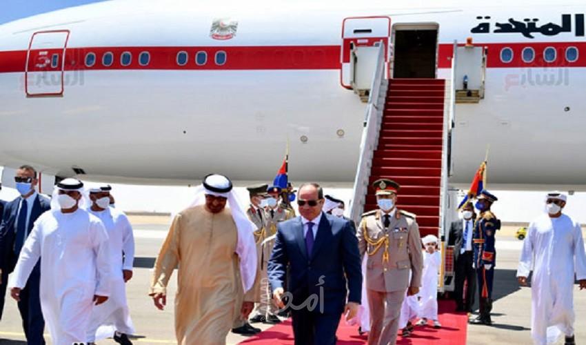 السيسي وبن زايد يؤكدان على توحيد الجهود للتوصل إلى حلول دائمة للأزمات في دول المنطقة