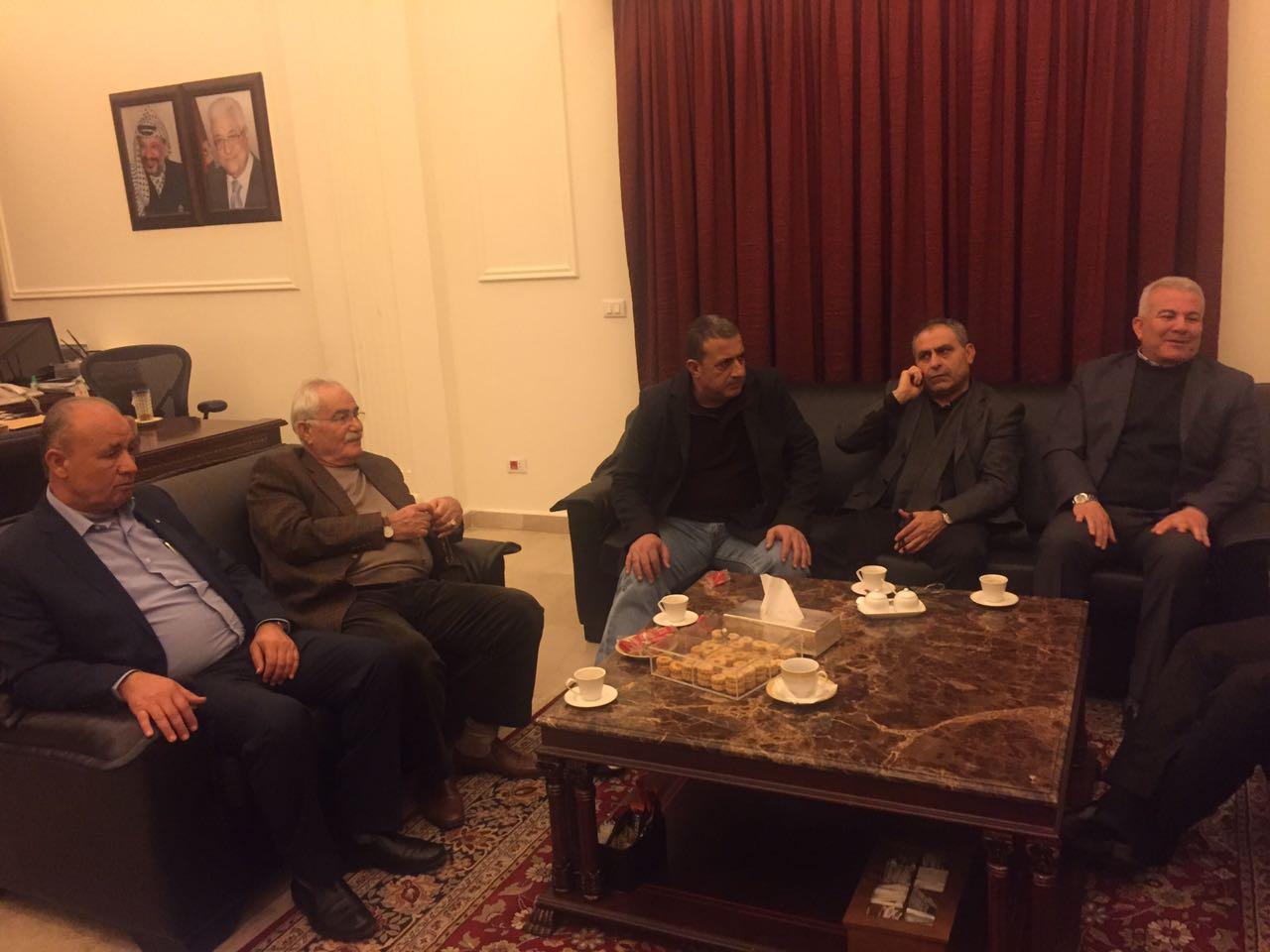قيادة فصائل منظمة التحرير الفلسطينية،تزور السفير أشرف دبور لتهنئته بنجاة المستشار الأمني للسفارة من محاولة الإغتيال الإرهابية الفاشلة