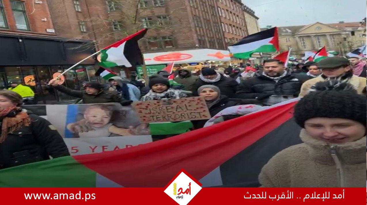مظاهرات حاشدة في مدن المملكة الدنماركية لوقف العدوان الإسرائيلي على غزة