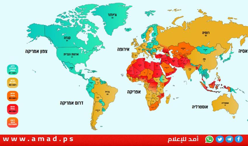 حكومة نتنياهو تحذر  سكان إسرائيل من السفر لـ80 دولة حول العالم