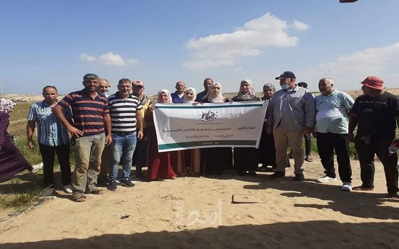 العمل الزراعي ينظم وقفة تضامنية مع المزارعين شمال غزة