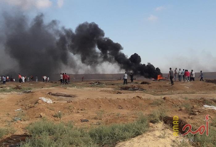 بالفيديو والصور.. في جمعتها الـ17.. 4 شهداء و210 جريحاً بمسيرات العودة على الحدود الشرقية لقطاع غزة