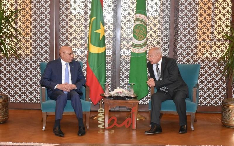 أبو الغيط يستقبل الرئيس الموريتاني لبحث التطورات على الساحة العربية