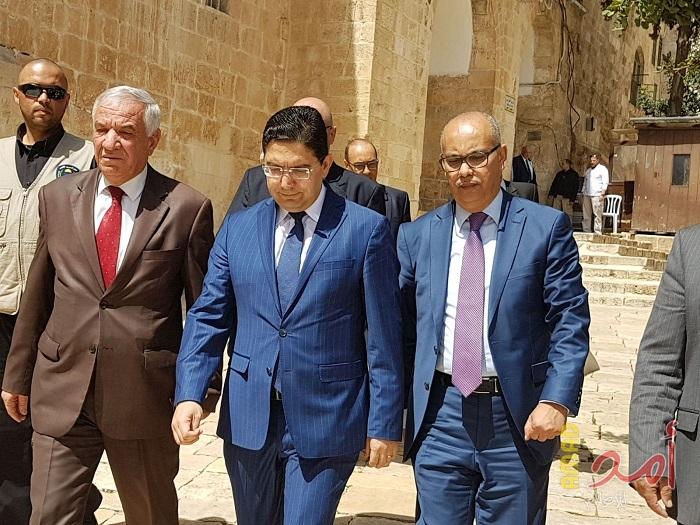 وزير خارجية المغرب يزور الأقصى ويؤكد على عمق العلاقة  مع الفلسطينيين (صور)