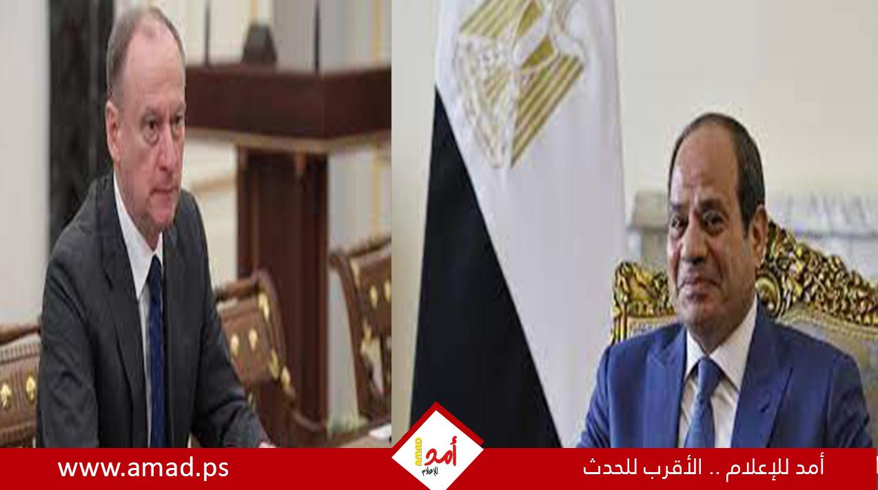 الرئيس المصري يبحث مع سكرتير مجلس الأمن الروسي قضايا الأمن والاقتصاد