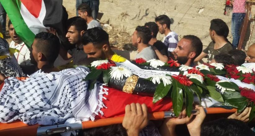 تشييع جثمان الطفلة أبو عون في بلدة جبع جنوب جنين