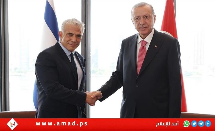 محدث- لابيد يلتقي أردوغان ويبحثان تبادل المعلومات الاستخبارية وملف تمويل حماس