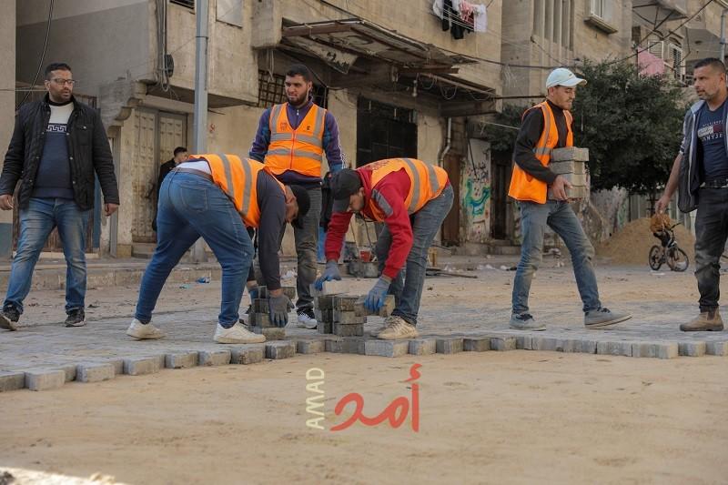 بلدية غزة: صيانة (42,000) متر مربع من الشوارع في "عام 2022"
