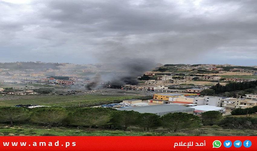 (7) شهداء بقصف جيش الاحتلال بناية سكنية في النبطية جنوب لبنان