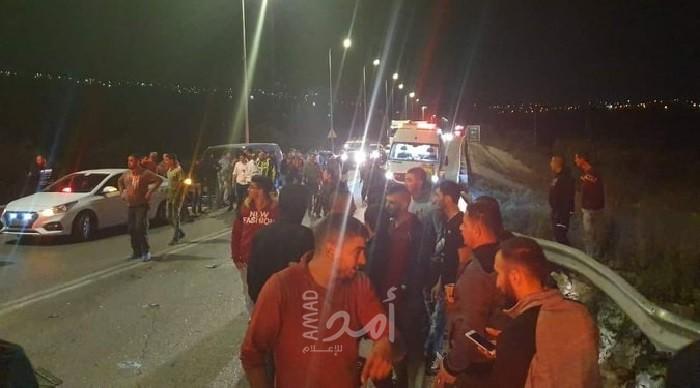 الهلال الأحمر: إصابات في حادث سير مروع جنوب نابلس