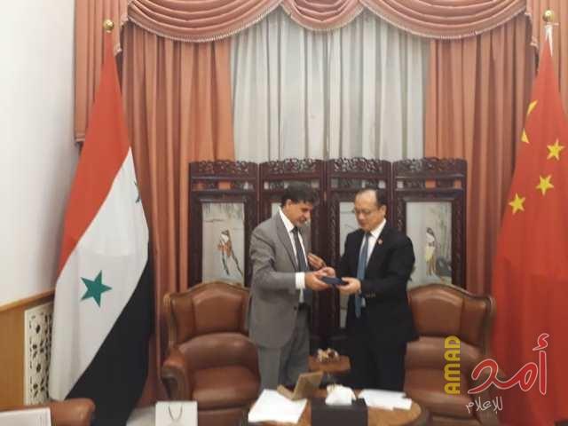 دمشق: السفير عبد الهادي يبحث مع نظيره الصيني آخر التطورات السياسية