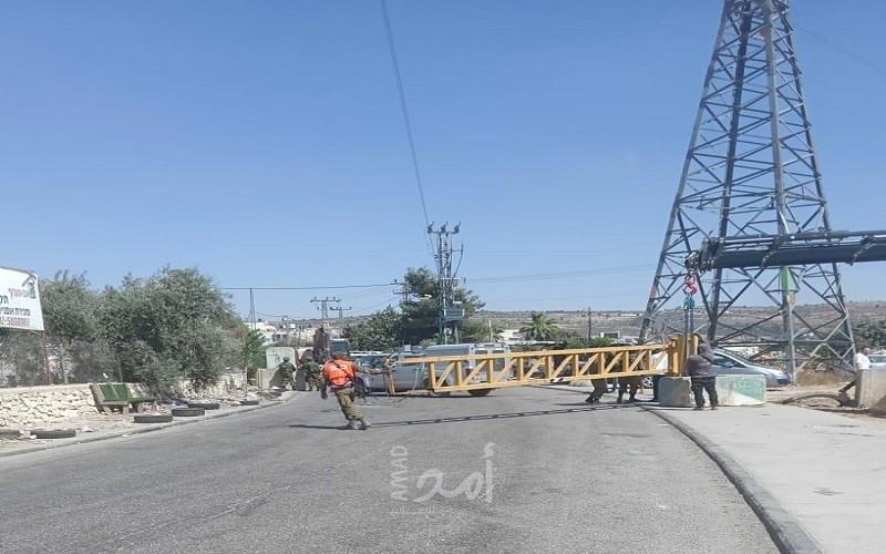 قوات الاحتلال تنصب بوابة حديدية على مدخل حوسان في بيت لحم