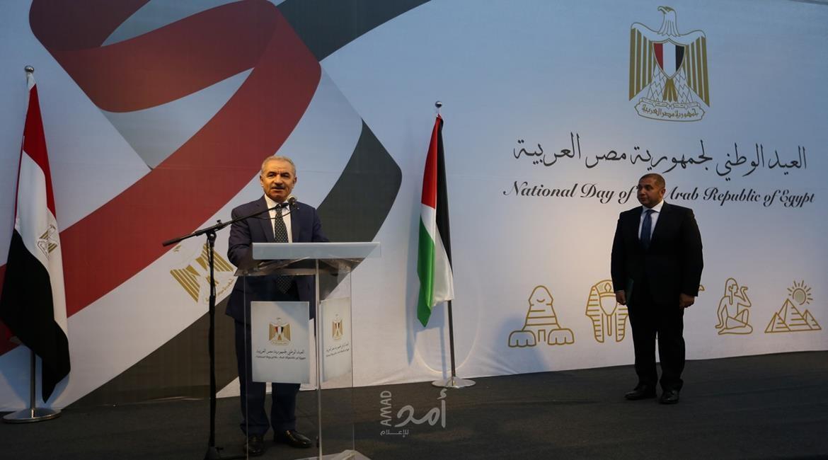اشتية: وجدنا في ثورة يوليو الالتزام العربي تجاه فلسطين وعززت رابطة الدم بين مصر وفلسطين