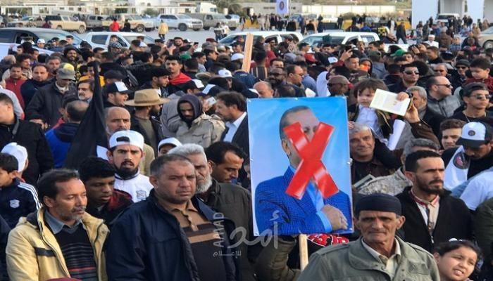 مظاهرات في ليبيا ضد التدخل التركي ودعما للجيش الوطني