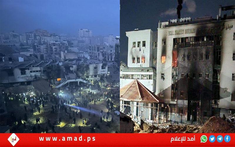 محدث- غزة: انسحاب جيش الاحتلال من 'مجمع الشفاء' ومحيطه ويترك دمارا وخرابا- صور