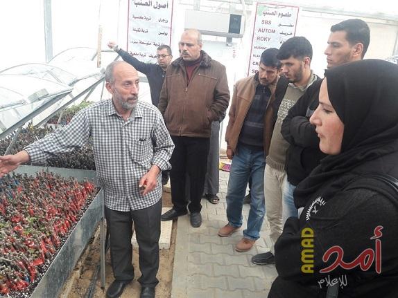 غزة: الإغاثة الزراعية تستضيف خبيراً زراعياً لتدريب متخصص بمشتل العنب