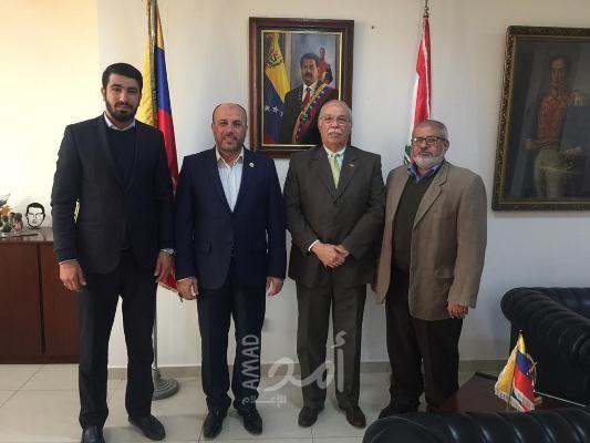 حماس تبحث مع السفير الفنزويلي في بيروت مستجدات القضية الفلسطينية وأوضاع الفلسطينيين في لبنان