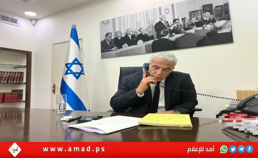لابيد يجري اتصالا هاتفيا بوزير خارجية قطر