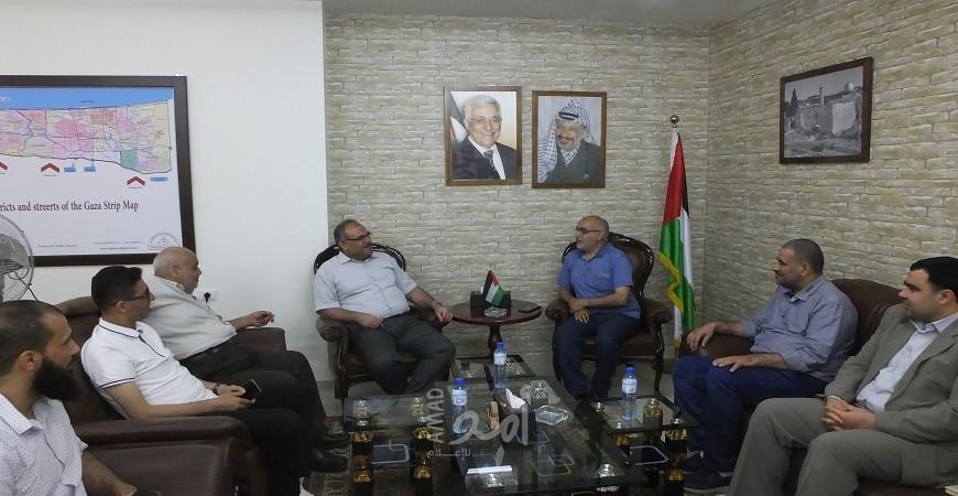 أشغال غزة تستقبل نائب رئيس الهيئة العربية الدولية لإعمار فلسطين ويناقش معه جهود إعمار غزة