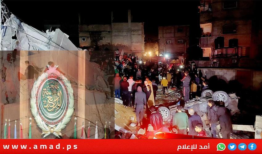 الجامعة العربية: حرب إسرائيل على غزة تهدف للقضاء على مجتمع بأكمله وتمزيق نسيجه