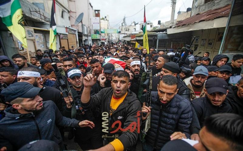 تشييع جثمان الطفل الشهيد عامر أبو زيتون في نابلس