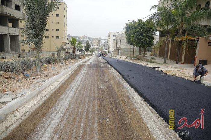 بلدية قلقيلية تباشر بتعبيد شارع 22 ضمن مشروع تأهيل وتعبيد طرق قلقيلية الداخلية