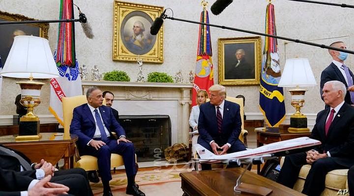 ترامب يتحدث عن مستقبل القوات الأميركية بالعراق ويقدم تعهدا للكاظمي بشأن الهجوم التركي