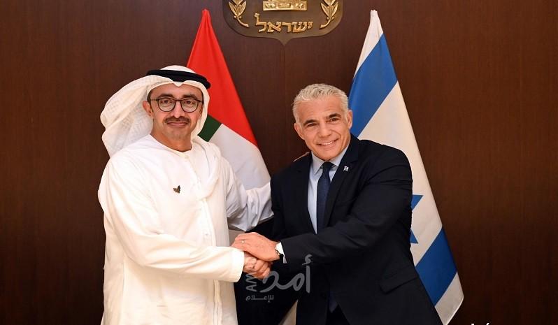 لابيد مخاطبا بن زايد خلال لقائهما في القدس: يا صديقي.. "معا نغير وجه الشرق الأوسط"-  صور