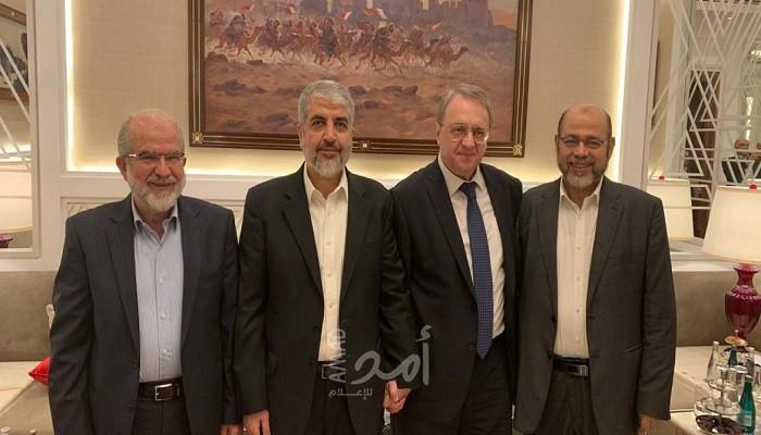 وفد من قيادة حماس يبحث مع بوغدانوف التسوية الفلسطينية - الإسرائيلية