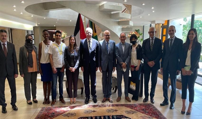 المالكي يلتقي رؤساء لجان التضامن مع الشعب الفلسطيني في جنوب إفريقيا