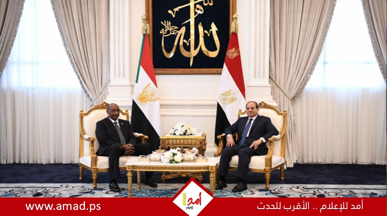 البرهان يوجه الشكر للسيسي والشعب المصري.. والأخير  يؤكد الموقف الداعم للسودان