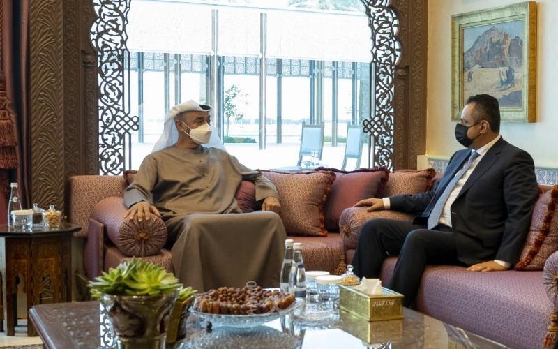 محمد بن زايد يستقبل رئيس الوزراء اليمني لبحث التعاون المشترك