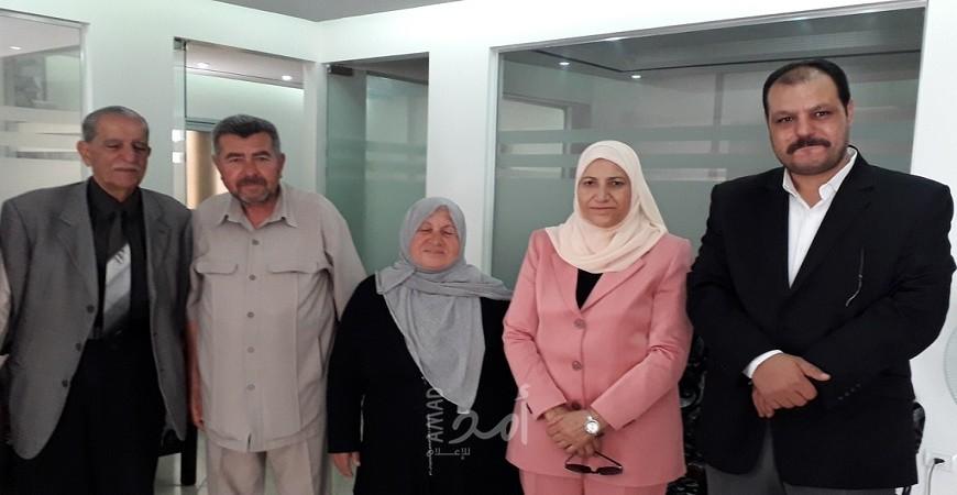 حمد تزور مقر الجبهة العربية بغزة من أجل مناصرة قضايا المرأة وتمكينها