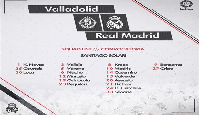 غيابات بالجملة ووجوه جديدة في قائمة الملكي "مدريد"