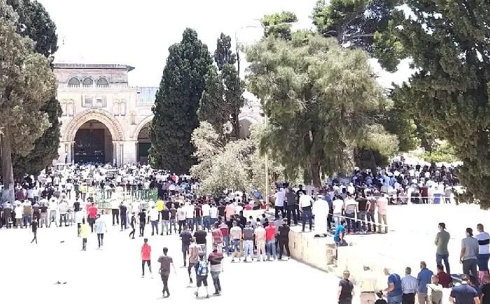 10 آلاف مصلٍ أدّوا صلاة الجمعة في المسجد الأقصى