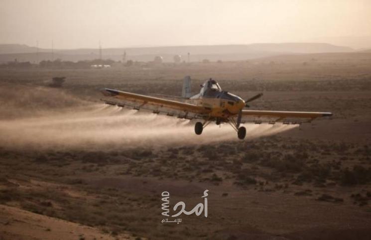 طائرات الاحتلال ترش المبيدات السامة على الحدود جنوب القطاع