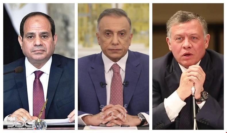 الملك عبدالله بحث مع السيسي والكاظمي التطورات الإقليمية وفي مقدمتها القضية الفلسطينية.