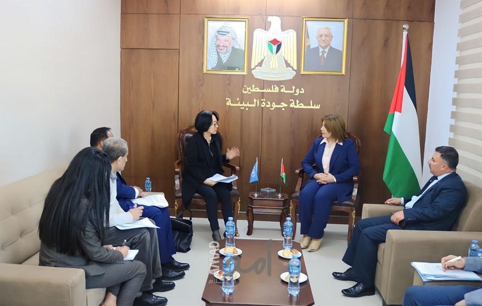 التميمي تلتقي الممثل الخاص للأمين العام للأمم المتحدة للحد من مخاطر الكوارث
