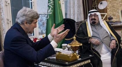 العاهل السعودي يبلغ كيري بأنه سيضغط على السنة للانضمام لحكومة العراق