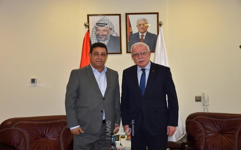 المالكي يستقبل رئيس اتحاد الجاليات الفلسطينية في أوروبا