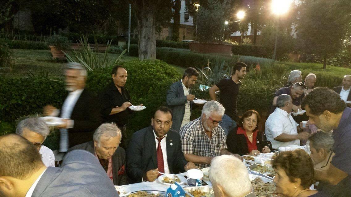 افطارا جماعيا في سفاره دوله فلسطين في ايطاليا