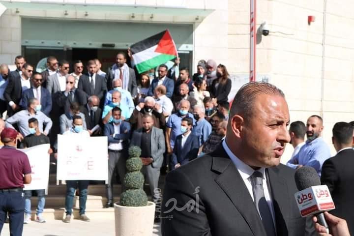 اعتصام لنقابة المحامين رفضا لاستمرار العدوان الاسرائيلي