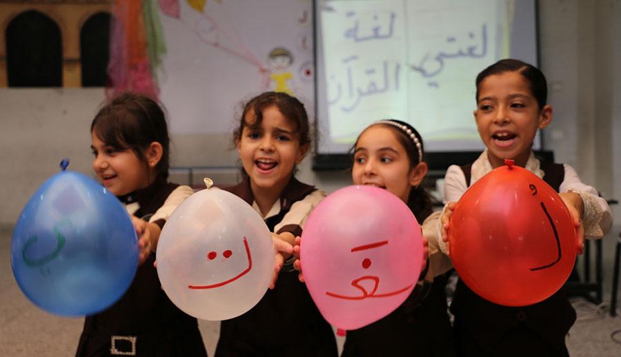 مدرسة الإمام العثيمين تختتم حملة "لغتي لغة القرآن"