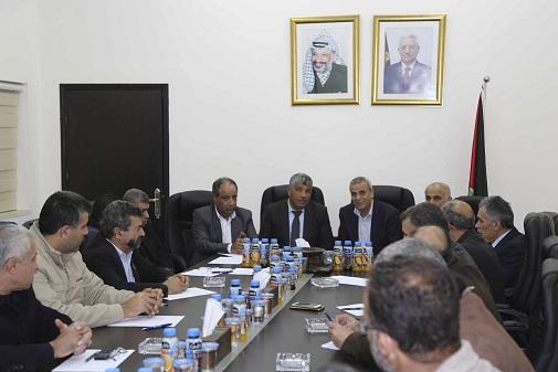 قلقيلية: المحافظ يلتقي رئيس هيئة مقاومة الجدار ومحافظ سلفيت ورئيس سلطة الأراضي